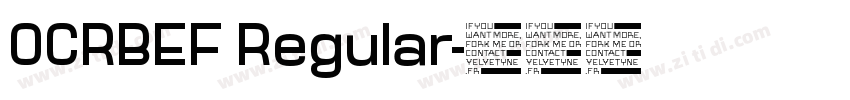 OCRBEF Regular字体转换